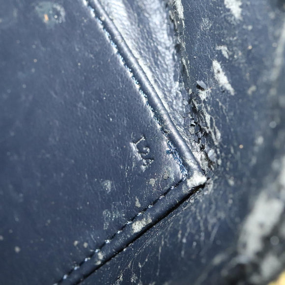 LOEWE Anagram Chain Shoulder Bag Leather Gold Auth 126798