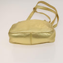 LOEWE Anagram Chain Shoulder Bag Leather Gold Auth 126798-5