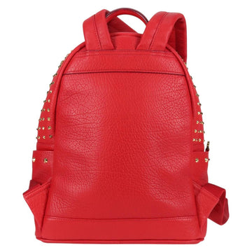 MCM Logogram Vicetos studs Backpack Leather Red Gold Auth 126799A - 0