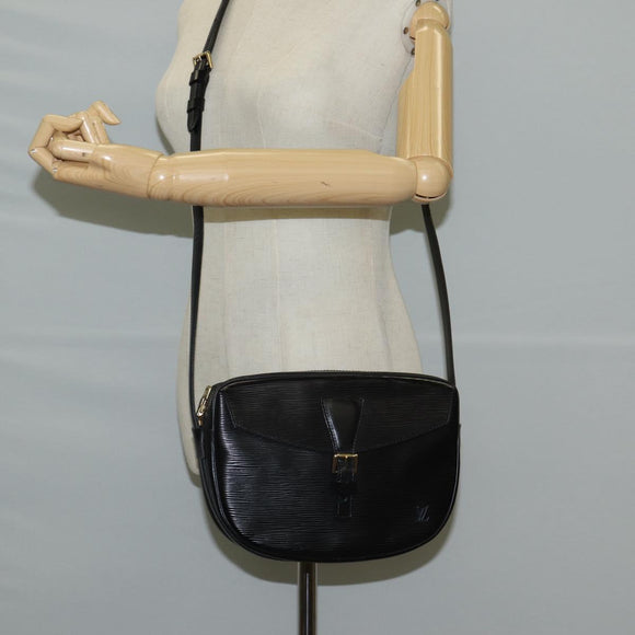 LOUIS VUITTON Epi Jeune Fille MM Shoulder Bag Black M52152 LV Auth 126801V