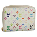 LOUIS VUITTON Monogram Multicolor Zippy Coin Purse White M93741 LV Auth 126806-1