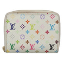 LOUIS VUITTON Monogram Multicolor Zippy Coin Purse White M93741 LV Auth 126806-13