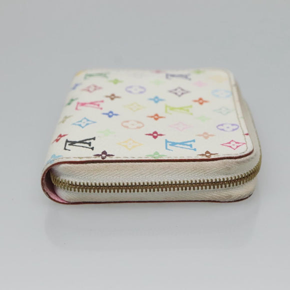 LOUIS VUITTON Monogram Multicolor Zippy Coin Purse White M93741 LV Auth 126806