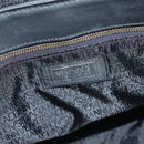 VERSACE Hand Bag PVC Leather 2way Black Gold Auth 126813-11