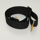 VERSACE Hand Bag PVC Leather 2way Black Gold Auth 126813-22