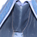 Christian Dior Trotter Canvas Hand Bag Navy Gold Auth 126815-17
