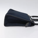 Christian Dior Trotter Canvas Hand Bag Navy Gold Auth 126815-3