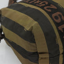 FENDI Pecan Canvas Tote Bag Nylon Brown Black Auth 126824-13