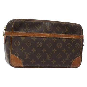 LOUIS VUITTON Monogram Compiegne 28 Clutch Bag M51845 LV Auth 126832