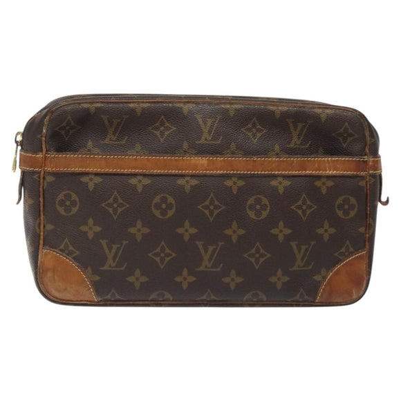 LOUIS VUITTON Monogram Compiegne 28 Clutch Bag M51845 LV Auth 126832