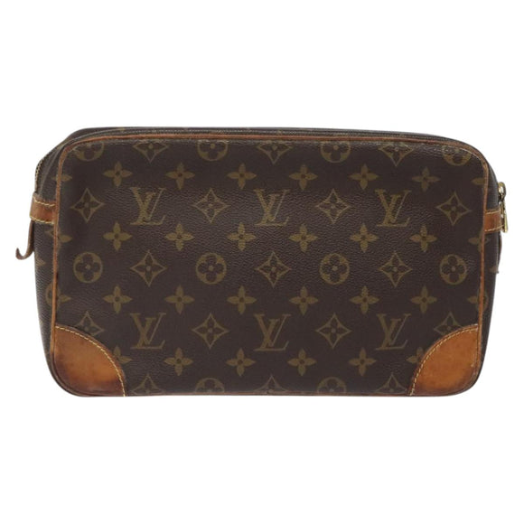 LOUIS VUITTON Monogram Compiegne 28 Clutch Bag M51845 LV Auth 126832