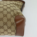 GUCCI GG Canvas Shoulder Bag Beige Silver 337598 Auth 126845-14
