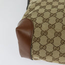 GUCCI GG Canvas Shoulder Bag Beige Silver 337598 Auth 126845-15