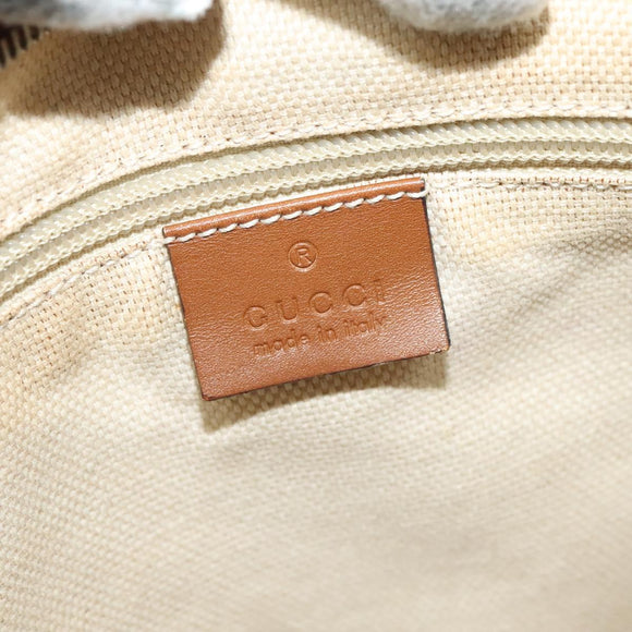 GUCCI GG Canvas Shoulder Bag Beige Silver 337598 Auth 126845