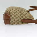 GUCCI GG Canvas Shoulder Bag Beige Silver 337598 Auth 126845-4
