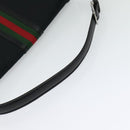 GUCCI Web Sherry Line GG Canvas Shoulder Bag Black Red Green Auth 126871-7