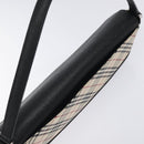 BURBERRY Nova Check Shoulder Bag Canvas Leather Beige Silver Auth 126873V-6