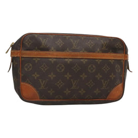 LOUIS VUITTON Monogram Compiegne 28 Clutch Bag M51845 LV Auth 126878