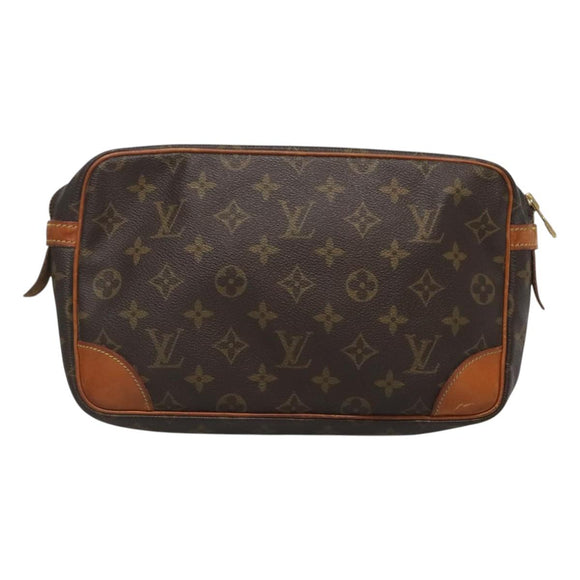 LOUIS VUITTON Monogram Compiegne 28 Clutch Bag M51845 LV Auth 126878