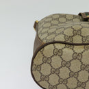 GUCCI Web Sherry Line GG Supreme Shoulder Bag PVC Beige 904 02 081 Auth 126882-10