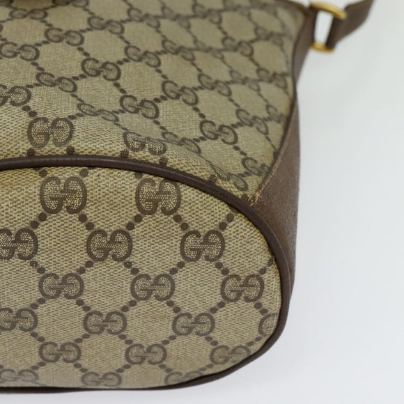 GUCCI Web Sherry Line GG Supreme Shoulder Bag PVC Beige 904 02 081 Auth 126882
