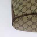 GUCCI Web Sherry Line GG Supreme Shoulder Bag PVC Beige 904 02 081 Auth 126882-12