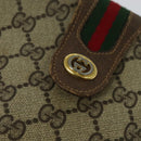 GUCCI Web Sherry Line GG Supreme Shoulder Bag PVC Beige 904 02 081 Auth 126882-14