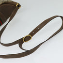 GUCCI Web Sherry Line GG Supreme Shoulder Bag PVC Beige 904 02 081 Auth 126882-7