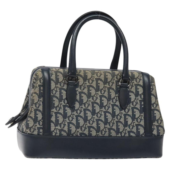 Christian Dior Trotter Canvas Hand Bag Navy Auth 126883