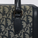 Christian Dior Trotter Canvas Hand Bag Navy Auth 126883-17