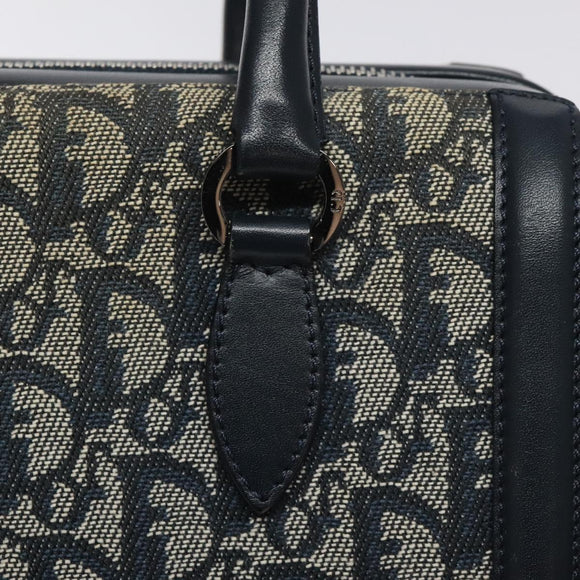 Christian Dior Trotter Canvas Hand Bag Navy Auth 126883