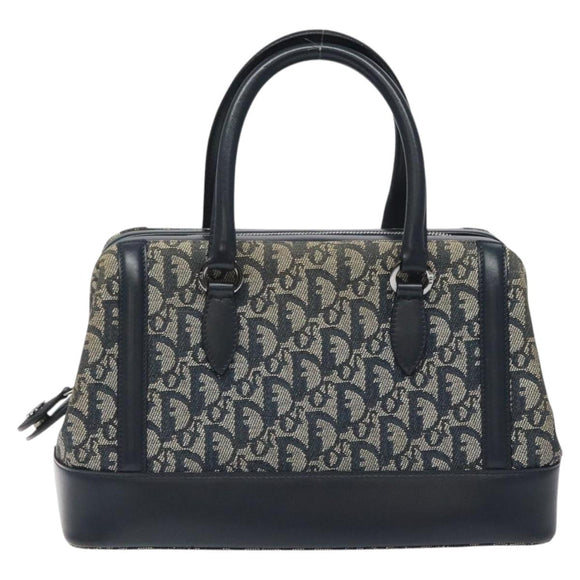 Christian Dior Trotter Canvas Hand Bag Navy Auth 126883