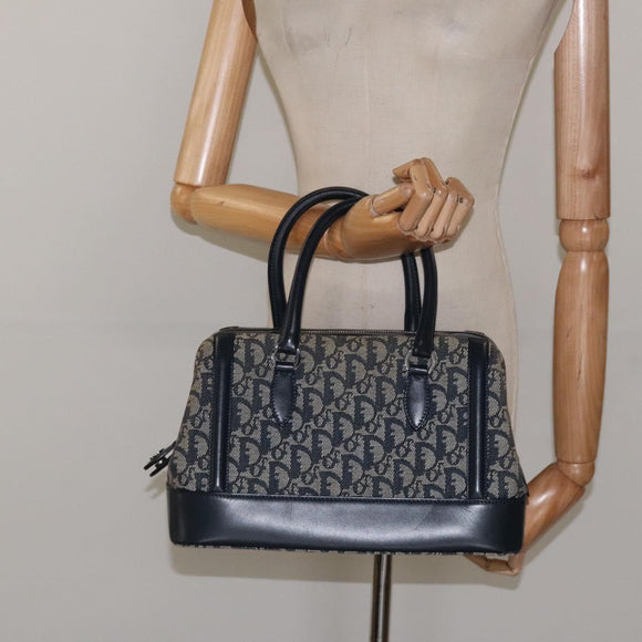 Christian Dior Trotter Canvas Hand Bag Navy Auth 126883