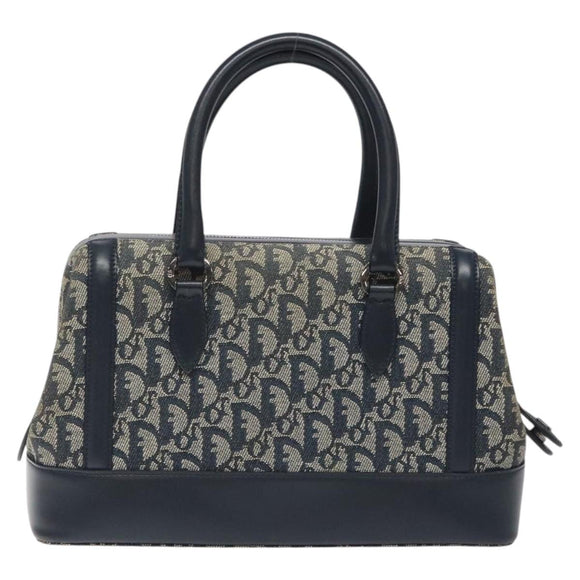 Christian Dior Trotter Canvas Hand Bag Navy Auth 126883