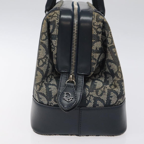 Christian Dior Trotter Canvas Hand Bag Navy Auth 126883