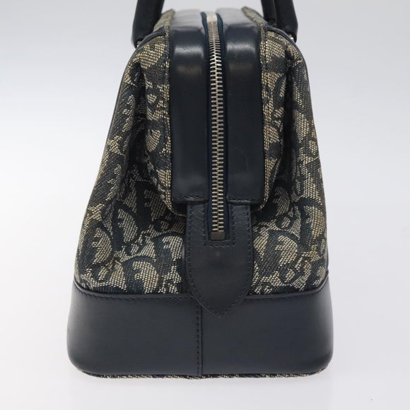Christian Dior Trotter Canvas Hand Bag Navy Auth 126883