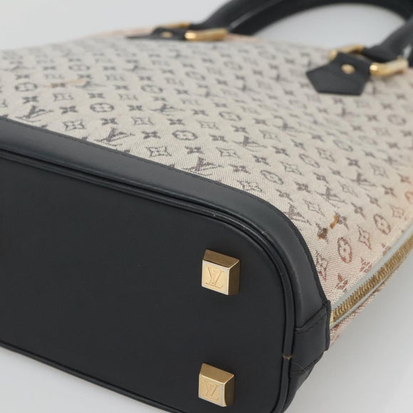 LOUIS VUITTON Monogram Mini Alma Haut Hand Bag Blue M92202 LV Auth 126892