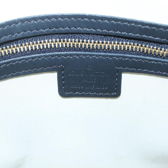 LOUIS VUITTON Monogram Mini Alma Haut Hand Bag Blue M92202 LV Auth 126892