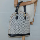 LOUIS VUITTON Monogram Mini Alma Haut Hand Bag Blue M92202 LV Auth 126892-21