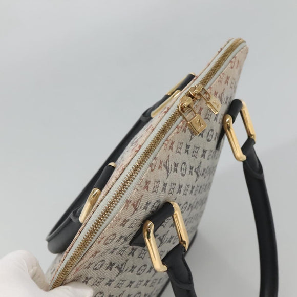 LOUIS VUITTON Monogram Mini Alma Haut Hand Bag Blue M92202 LV Auth 126892