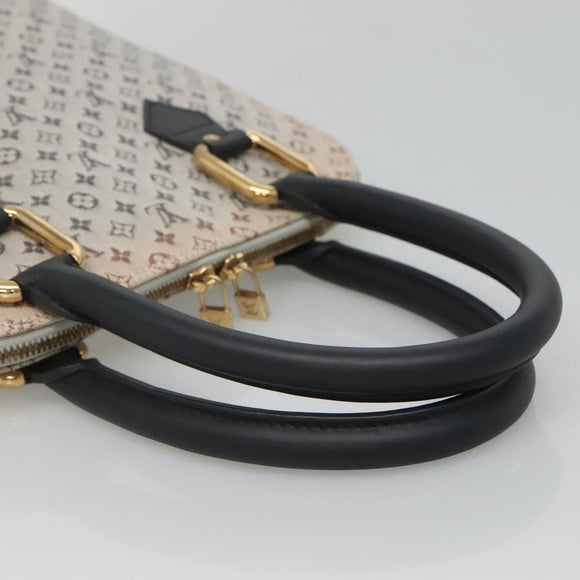 LOUIS VUITTON Monogram Mini Alma Haut Hand Bag Blue M92202 LV Auth 126892