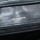 CELINE Shoulder Bag Leather Black Gold Auth 126895-18