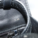 CELINE Shoulder Bag Leather Black Gold Auth 126895-22