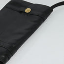 CELINE Shoulder Bag Leather Black Gold Auth 126895-6