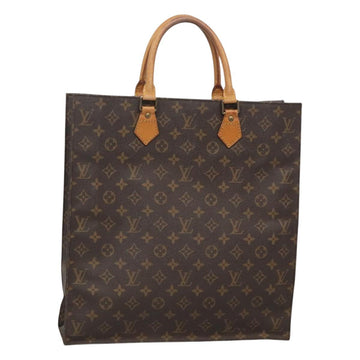 LOUIS VUITTON Monogram Sac Plat Hand Bag M51140 LV Auth 126904
