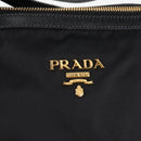PRADA Tote Bag Nylon 2way Black Gold Auth 126914V-17
