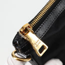PRADA Tote Bag Nylon 2way Black Gold Auth 126914V-18