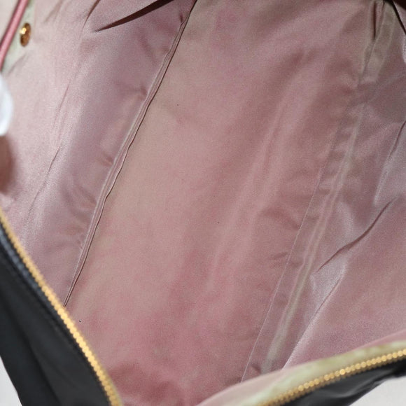 PRADA Tote Bag Nylon 2way Black Gold Auth 126914V