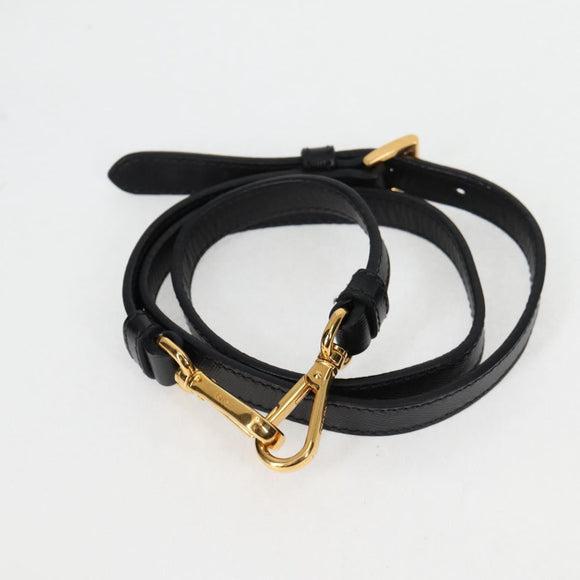 PRADA Tote Bag Nylon 2way Black Gold Auth 126914V