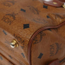 MCM Logogram Vicetos Hand Bag PVC Leather Brown Gold Auth 126915-9